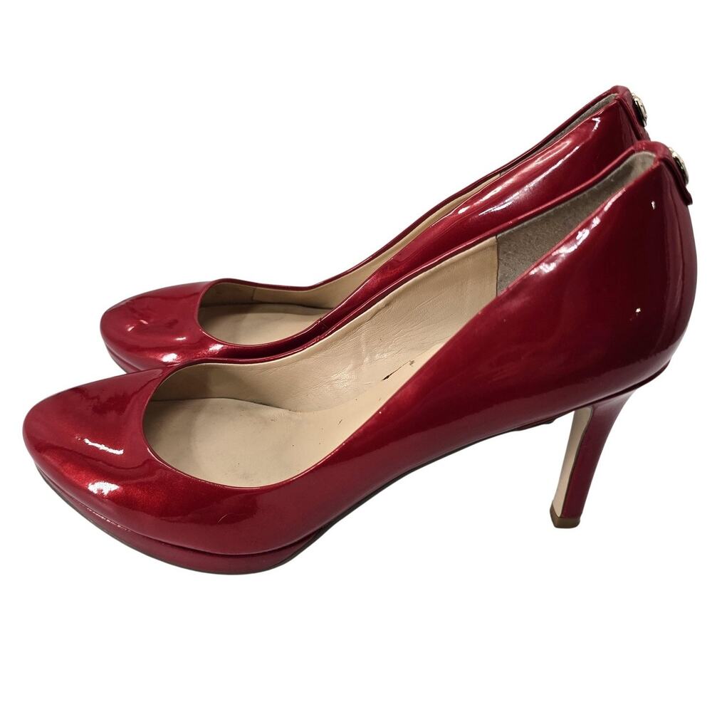 Ivanka Trump Shoes 8.5 Red Patent Heels Pump Dress Luxury Designer Old Money